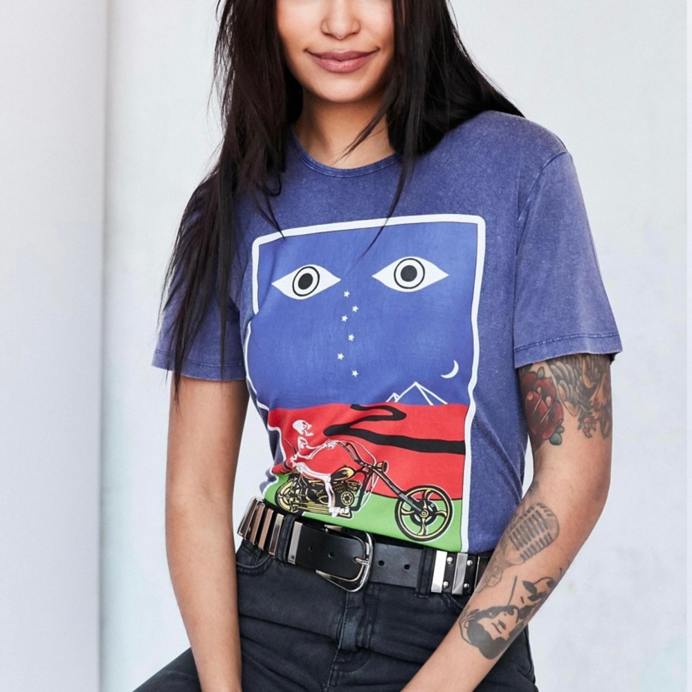 Silence + Noise Lonesome Rider Tarot Card Tee Shirt Small